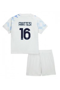 Inter Milan Davide Frattesi #16 Jalkapallovaatteet Lasten Vieraspeliasu 2025-26 Lyhythihainen (+ Lyhyet housut)